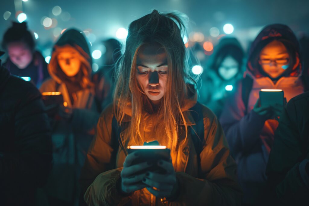 diverse-people-addicted-their-smart-devices-scrolling-through-looking-into-their-screens